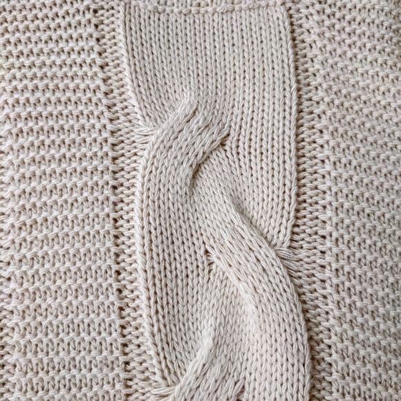 Lulu's Beige Cable Knit Turtleneck Sweater - S - Picture 6 of 7